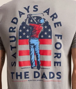 Barstool Sports® Saturdays Are For The Dads USA T-Shirt Grey Online