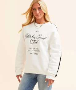 Modish Rebel Saturday Social Pullover White Online