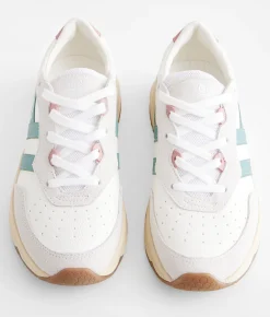 Shoes|Activewear | Gola® Saturn Leather Sneaker White Green Mist Dusty