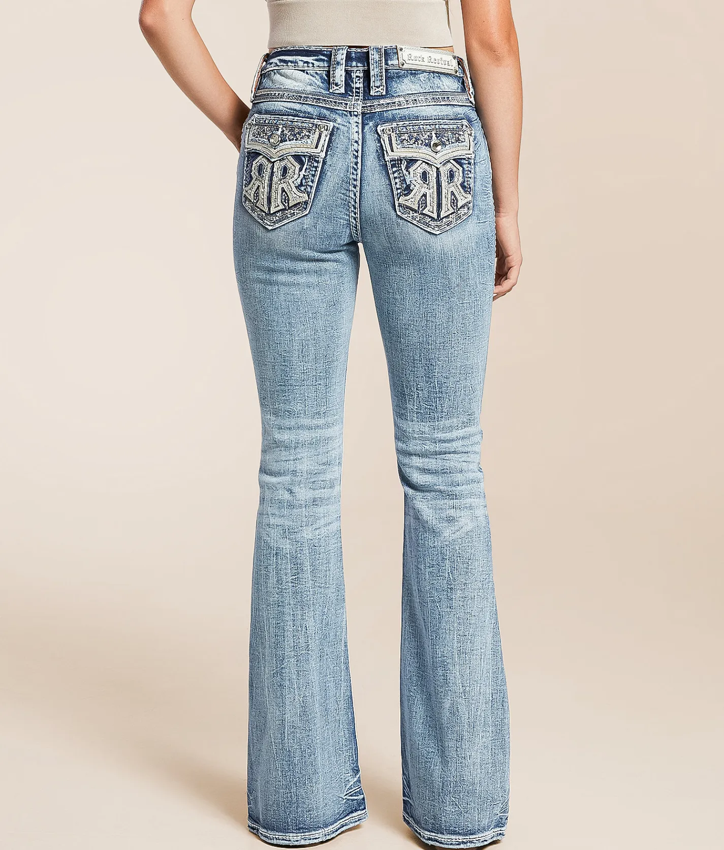 Rock Revival Savannah High Rise Flare Stretch Jean Savannah UF205 Hot