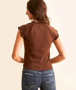 Tops | Modish Rebel Save A Horse T-Shirt Brown