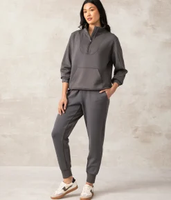 Buckle Black Sawyer Quarter Zip Pullover Charcoal New