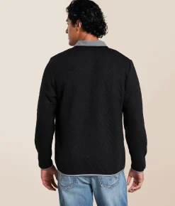 Fieldstone Sawyer Quilted Henley Pullover Black