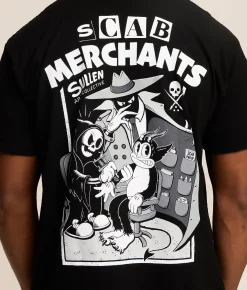 Tops|Graphic T-Shirts | Sullen Scab Merchants T-Shirt Jet Black