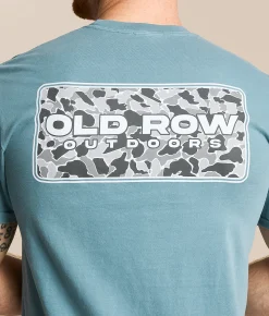 Tops|Graphic T-Shirts | Old Row 80s Camo T-Shirt Ice Blue