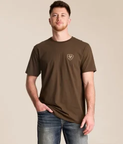 Tops|Graphic T-Shirts | Ariat Scene Patch T-Shirt Turkish Coffee