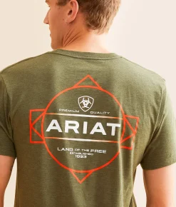 Ariat Scion Badge T-Shirt Military Heather Discount
