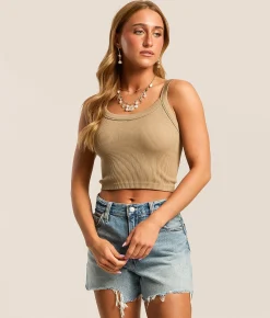 Tops | FITZ + EDDI Scoop Neck Brami Chicory Coffee