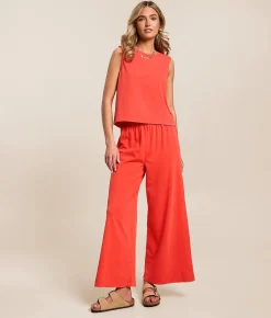 Bottoms | Z Supply Scout Jersey Flare Pants Lychee