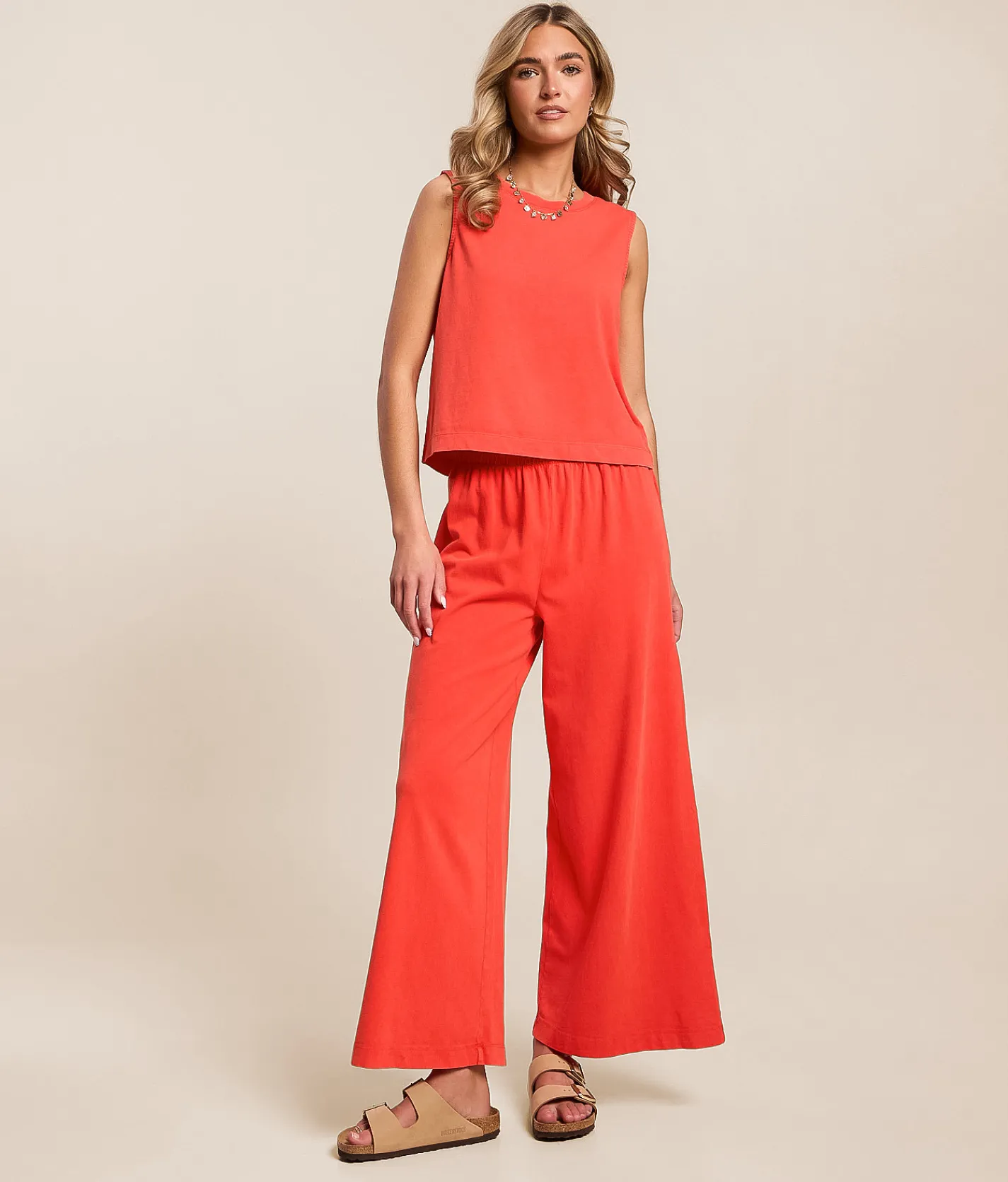 Bottoms | Z Supply Scout Jersey Flare Pants Lychee