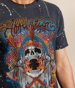 Affliction Screaming Heat T-Shirt Vintage Black Potassium Sale