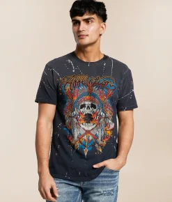 Affliction Screaming Heat T-Shirt Vintage Black Potassium Sale