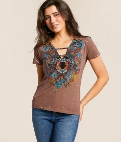 Tops | Affliction Screaming Heat T-Shirt Raw Umber