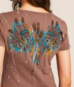 Tops | Affliction Screaming Heat T-Shirt Raw Umber