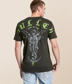 Tops|Graphic T-Shirts | Sullen Scythe Angel T-Shirt Rosin