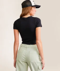 Tops | FITZ + EDDI Seamless Cropped T-Shirt Green Spruce