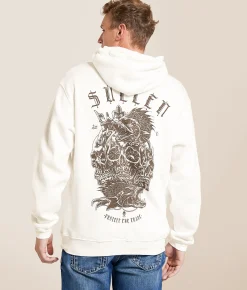 Tops | Sullen Sea Monster Hooded Sweatshirt Antique White