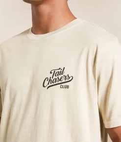 Tops|Graphic T-Shirts | Tail Chasers Club Searching T-Shirt Ivory