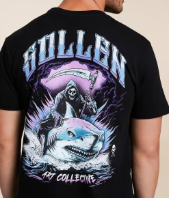 Sullen Sea Reaping T-Shirt Jet Black Sale