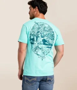 Sullen Secluded Beach T-Shirt Neon Pink New