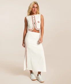 Tops | Billabong Secret Cove Checker Cropped Tank Top Salt Crystal