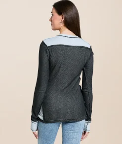 Affliction Secret Garden Reversible Washed Thermal Ashley Blue Lava Wash Sale