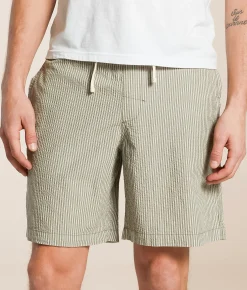 Bottoms|Shorts | Rhythm Seersucker Short Olive