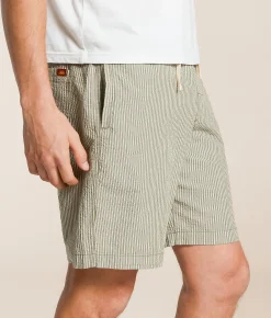 Bottoms|Shorts | Rhythm Seersucker Short Olive