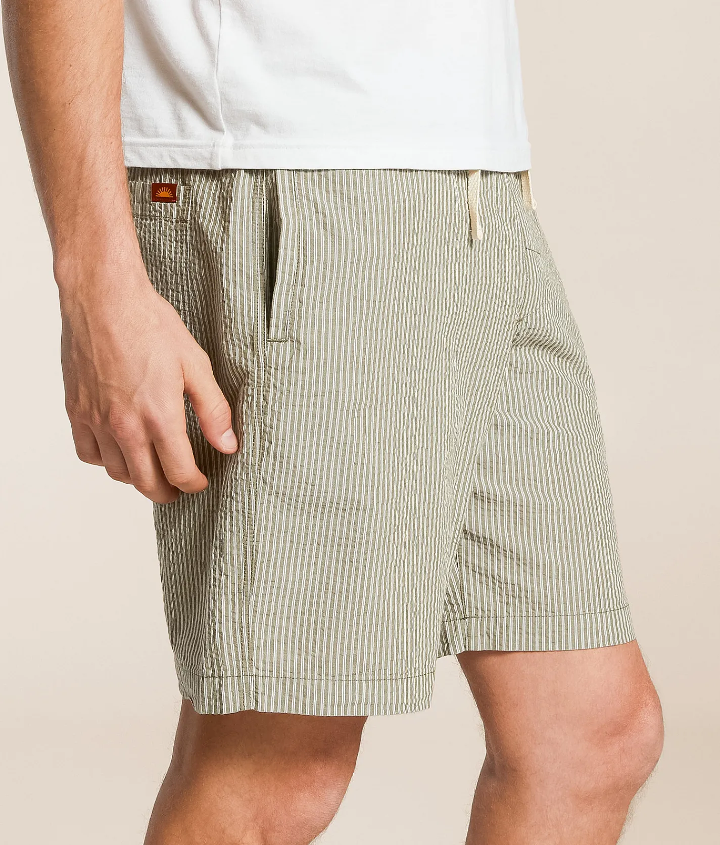 Bottoms|Shorts | Rhythm Seersucker Short Olive