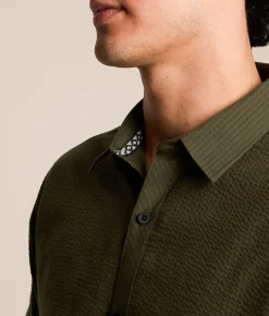 Departwest Seersucker Standard Shirt Forest Night Sale