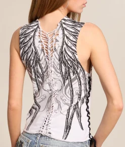 Tops | Affliction Seismic Empire Tank Top White Reactive