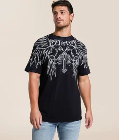 Tops|Graphic T-Shirts | Affliction Seismic Empire T-Shirt Black