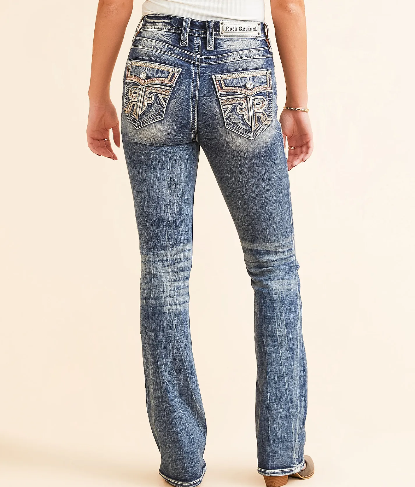 Jeans|Bottoms | Rock Revival Semah Curvy High Rise Boot Stretch Jean Semah HB207