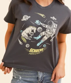 Tops | Sendero Provisions Co. Sendero To Space Cropped T-Shirt Vintage Black