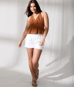 Tops | 33 Coastal Sequin Halter Tank Top Brown