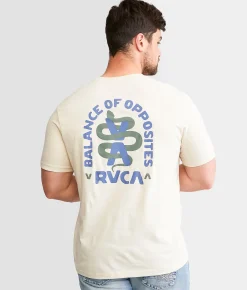 Graphic T-Shirts | RVCA Serpent T-Shirt Silver Bleach