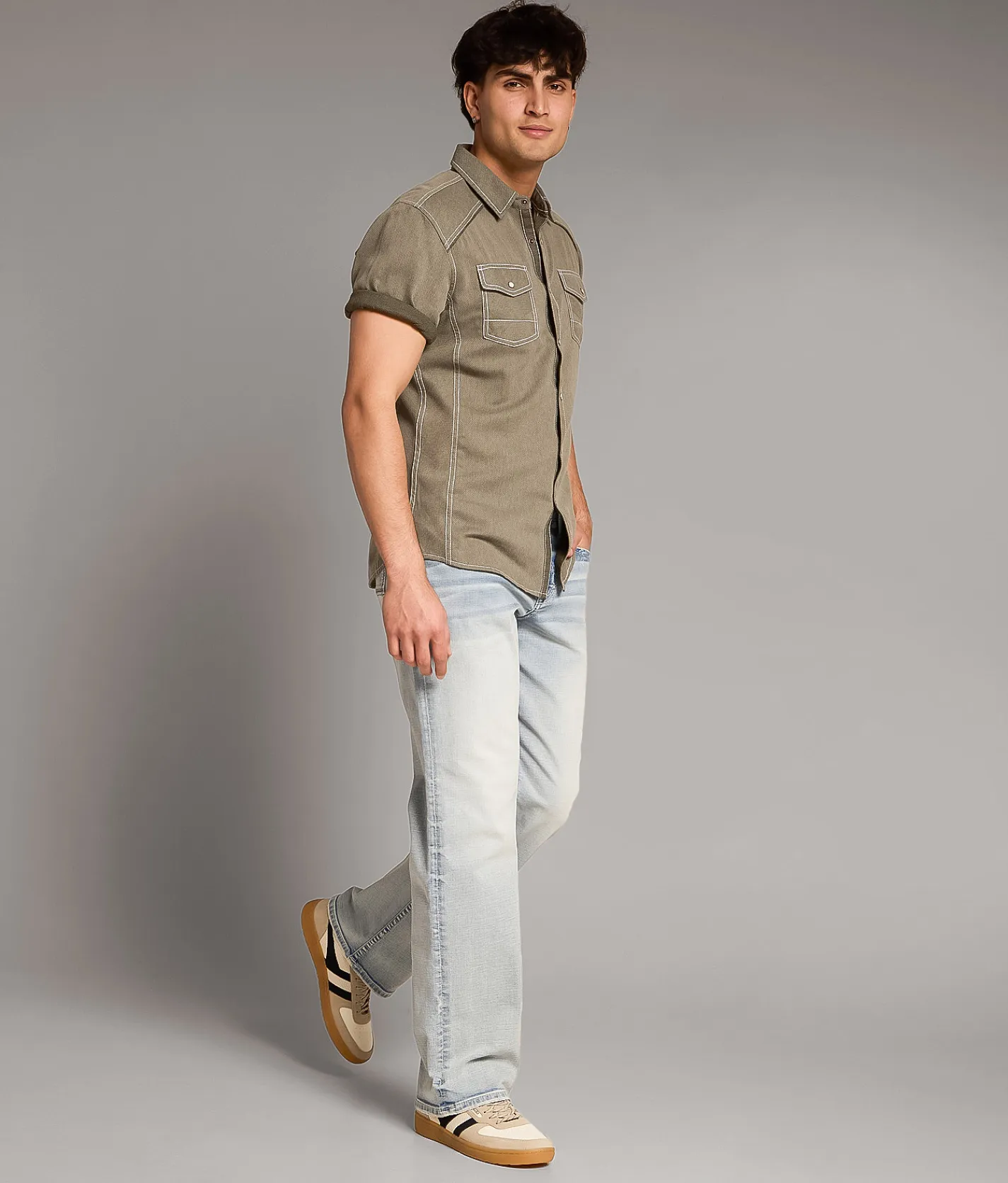 New Jeans|Bottoms | BKE Seth Straight Stretch Jean Flicker