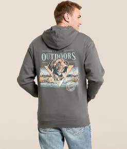 Old Row 90s Field Tested Hooded Sweatshirt Solid Charcoal Hot