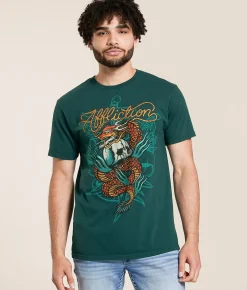 Tops|Graphic T-Shirts | Affliction Shadow Dragon T-Shirt Sea Moss