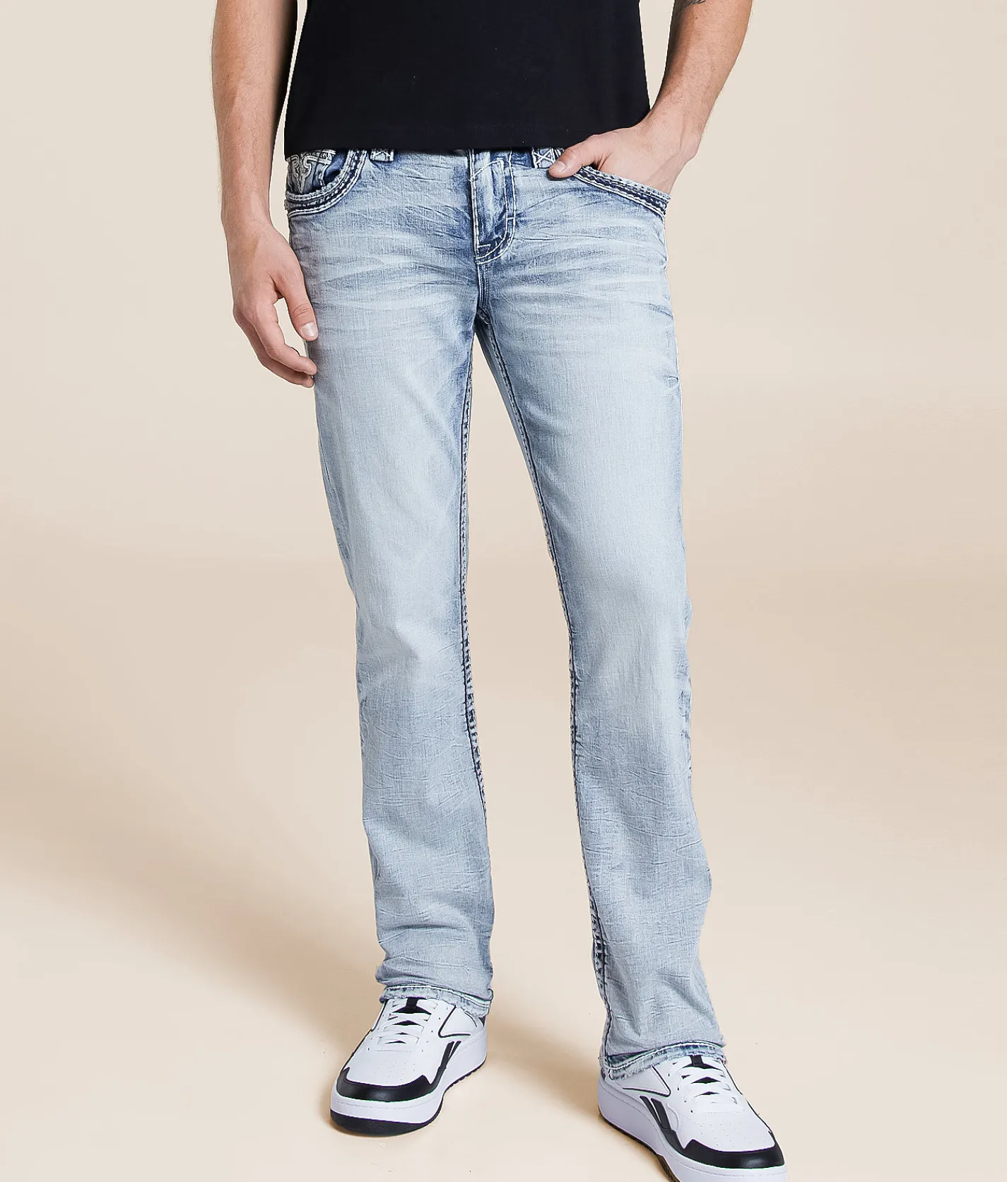 Bottoms | Rock Revival Shane Straight Stretch Jean Shane J202