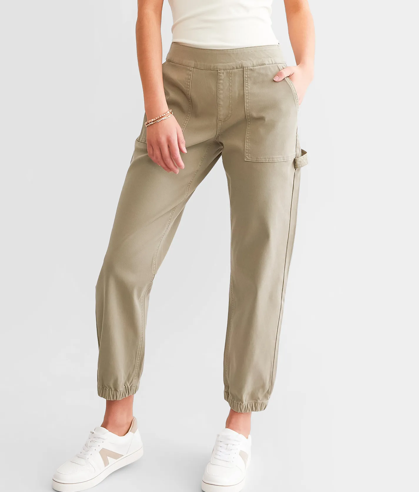 Buckle Black Shaping & Smoothing Carpenter Jogger Pale Olive Best