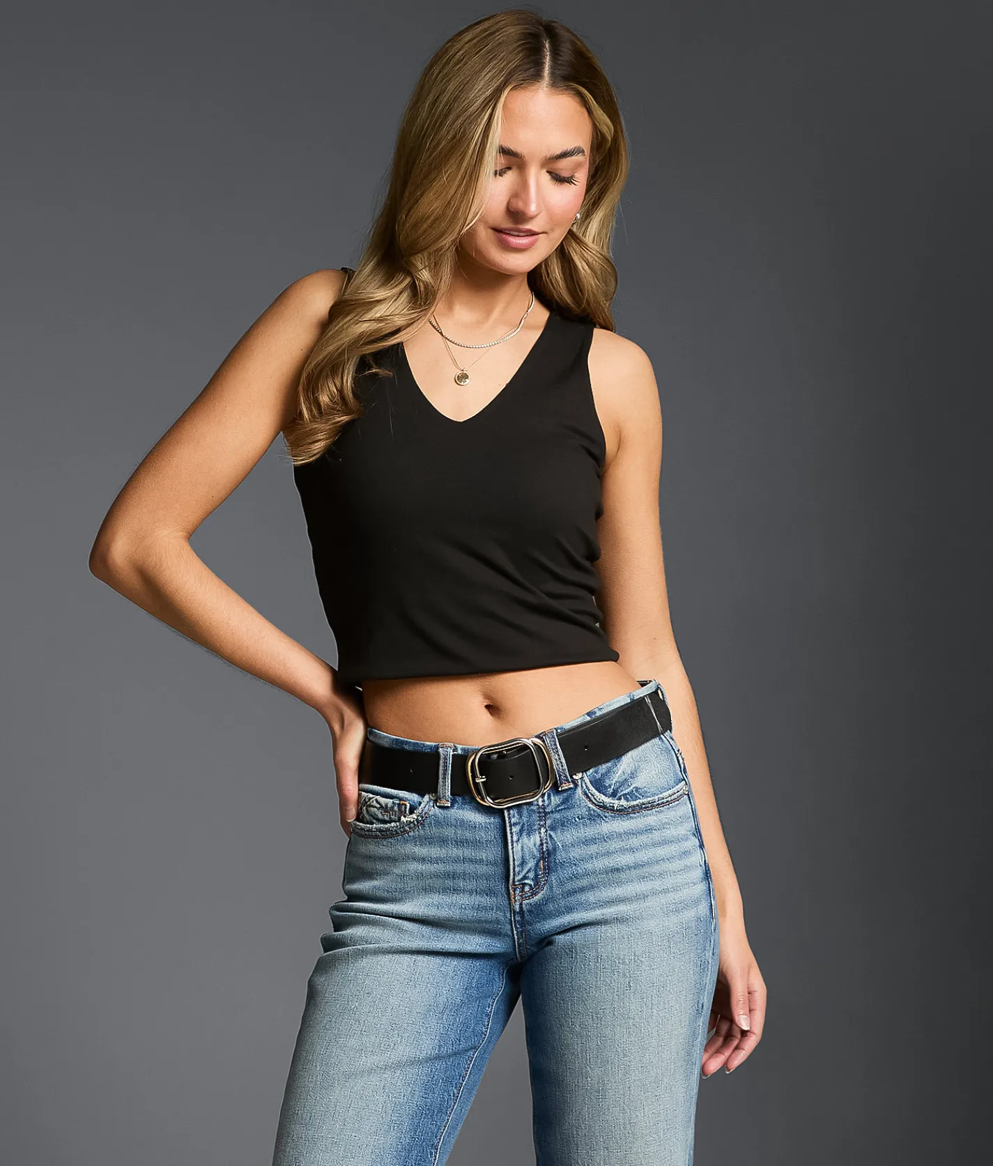 Tops | Buckle Black Shaping & Smoothing Cropped Tank Top Molten Lava