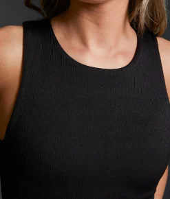 Tops | Buckle Black Shaping & Smoothing High Neck Ribbed Tank Top White