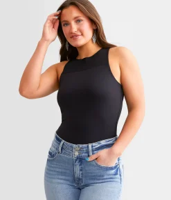 Tops | Buckle Black Shaping & Smoothing Mesh Tank Top Black