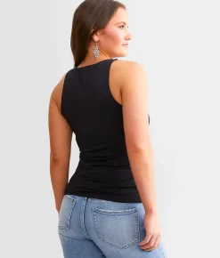 Tops | Buckle Black Shaping & Smoothing Mesh Tank Top Black