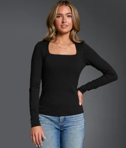 Tops | Buckle Black Shaping & Smoothing Top Black