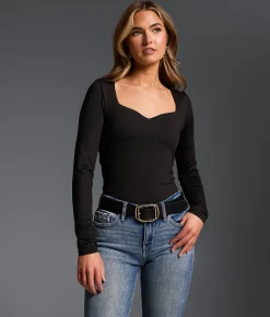 Tops | Buckle Black Shaping & Smoothing Top Black