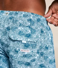 Bottoms|Swimwear | Sunset x Vine Shawn Stretch Swim Trunks Lt Blue