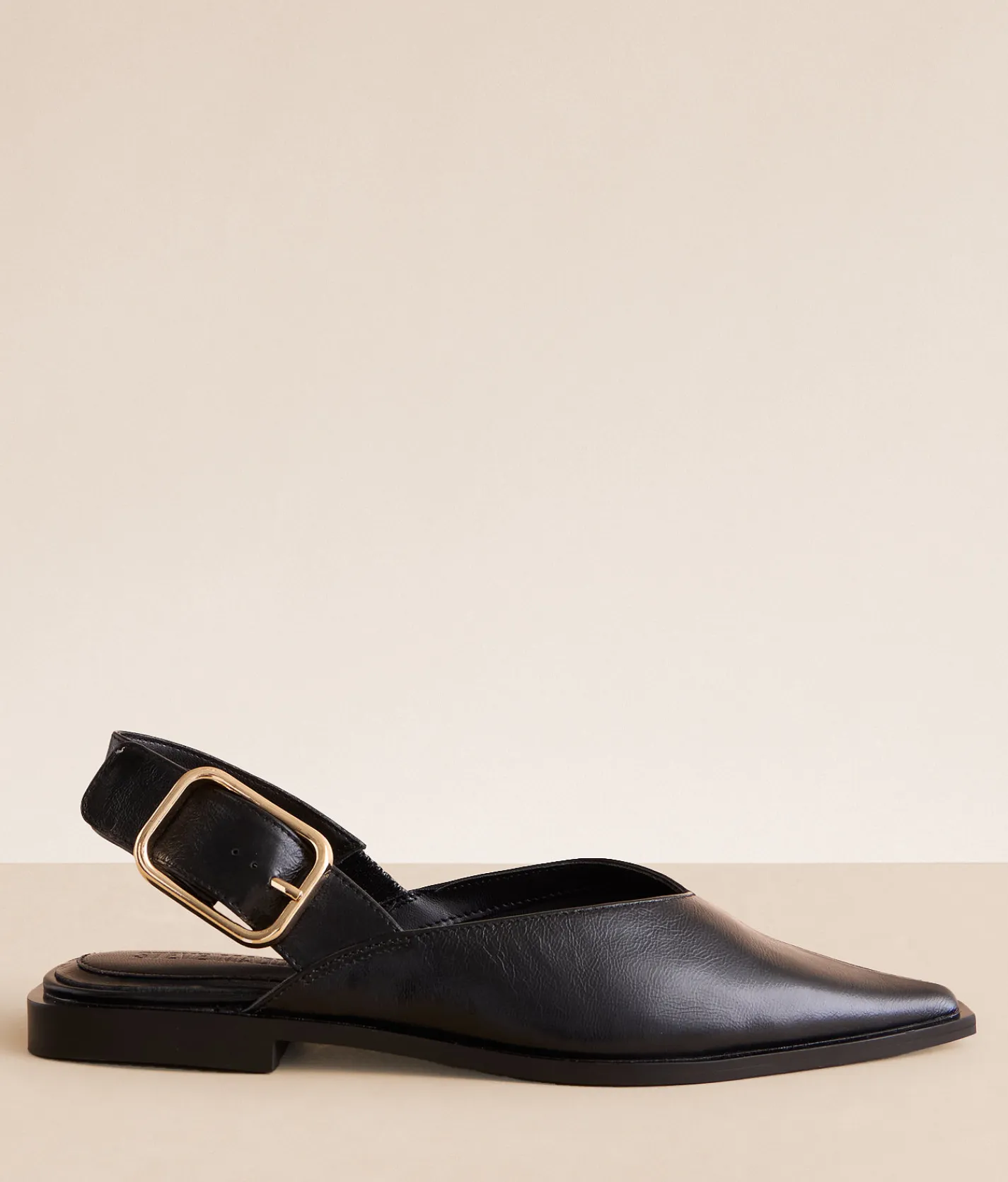 Steve Madden Shay Leather Shoe Black Leather Clearance