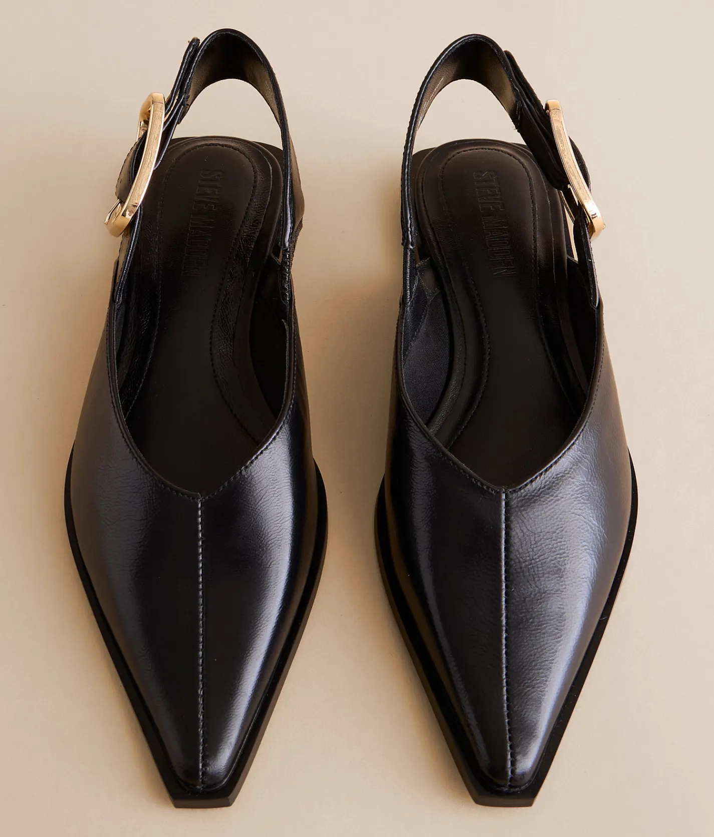 Steve Madden Shay Leather Shoe Black Leather Clearance